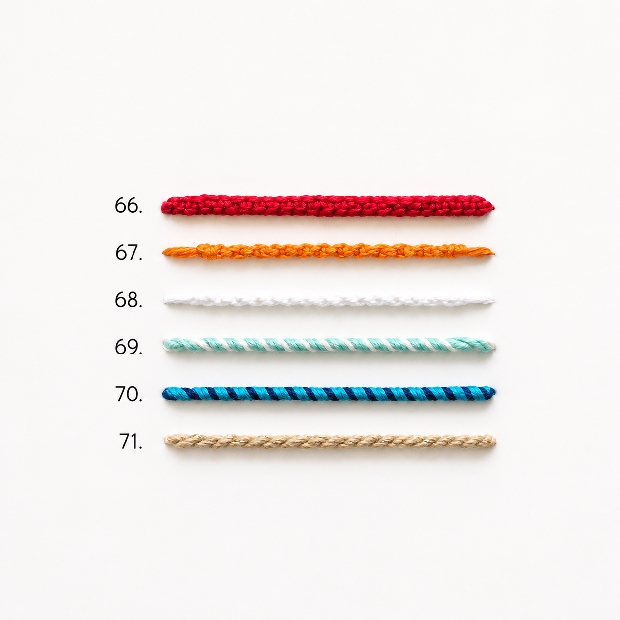 Rakhis 66-71 (Plain Rakhis)